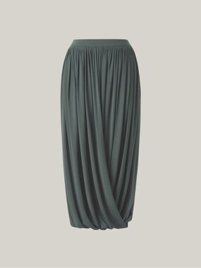 NWT OGL Tencel Twisty Hem Maxi Pull On Skirt Olive Sz S